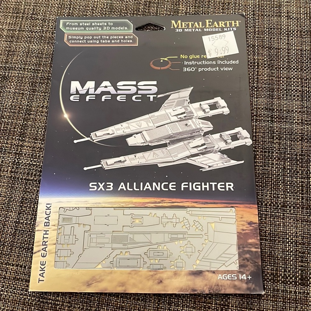 🔥 2/$25 - Mass Effect Metal Earth 3D Model Kits - SX3 Alliance Fighter